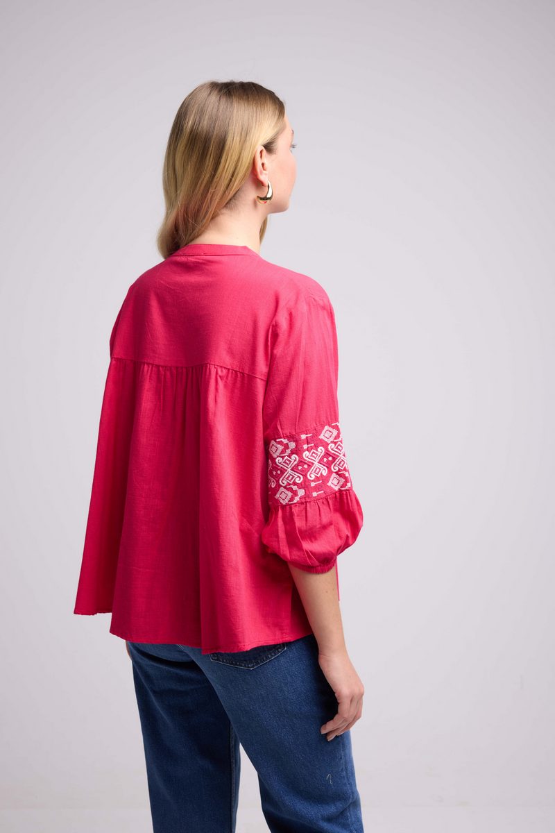 Blouse Manches Longues - Rose