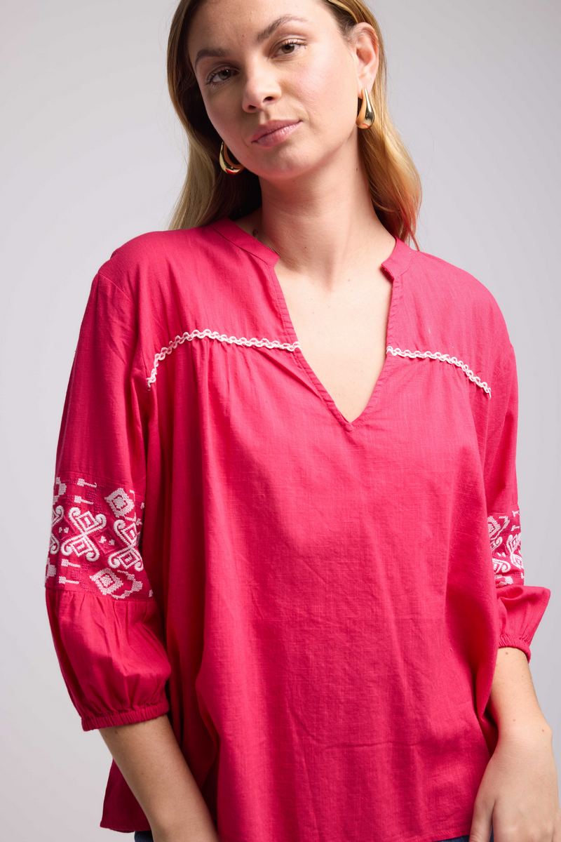 Blouse Manches Longues - Rose