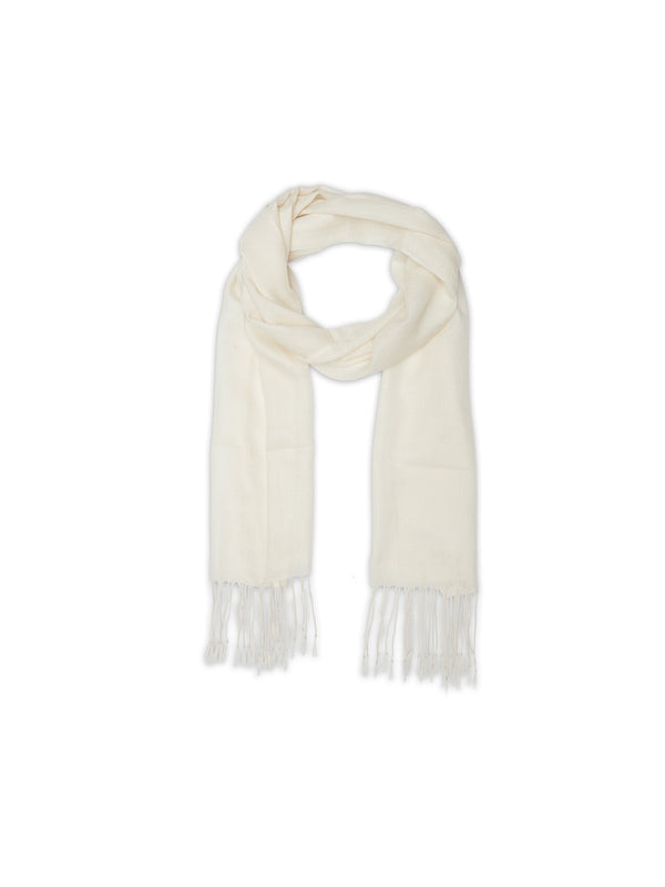 Echarpe Tissé Viedma 170 X 35 Cm - White - 100% Cachemire - Mixte