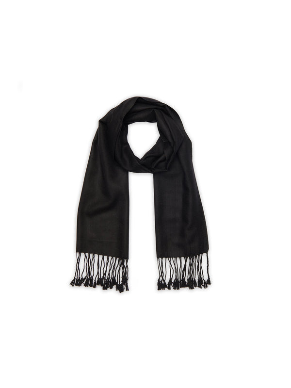 Echarpe Tissé Cordoba 170 X 35 Cm - Black - 100% Cachemire - Mixte