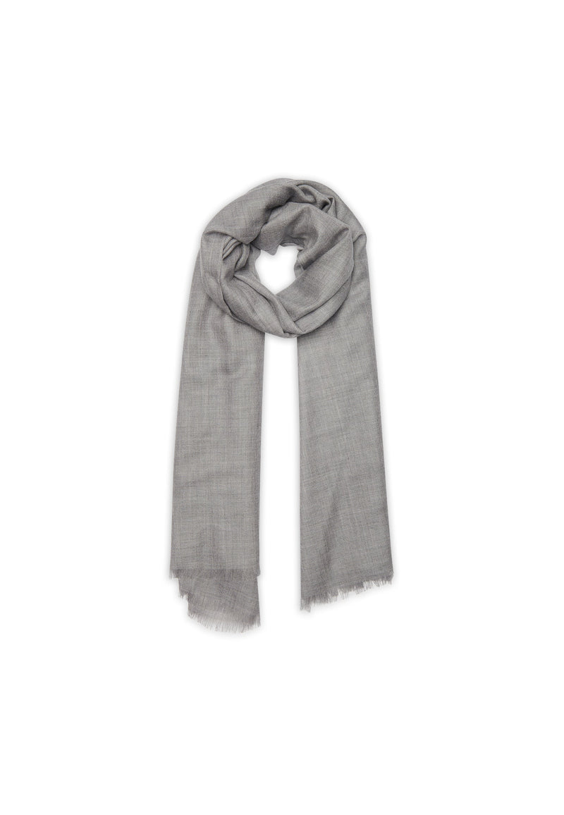 Étole 180X85 Guaratuba - 100% Voile De Cachemire - Grey - Mixte