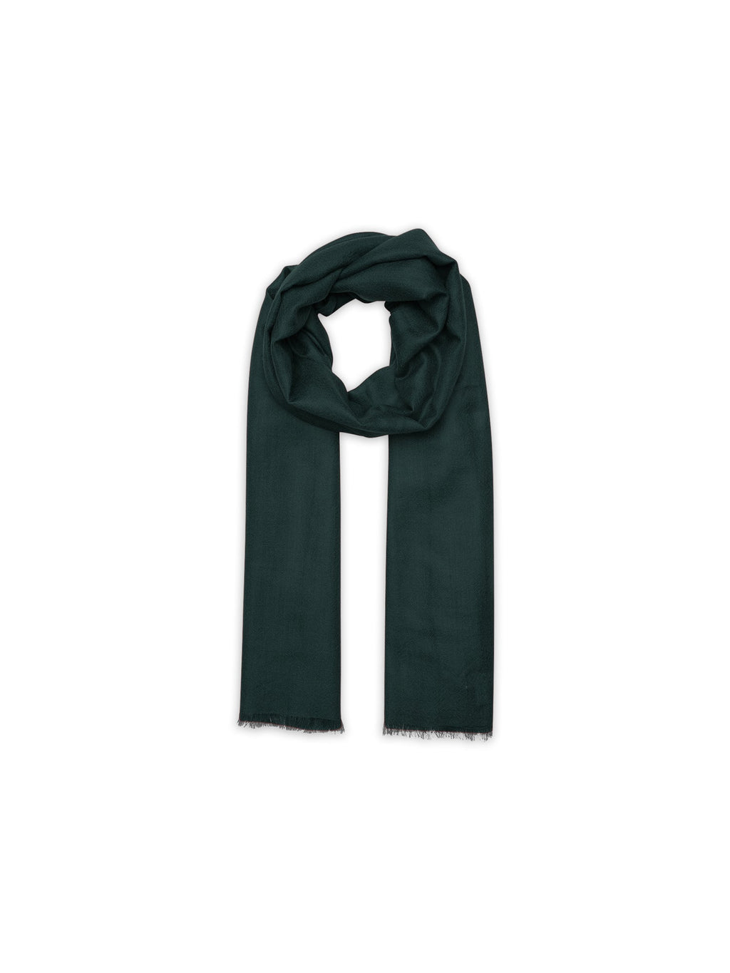 Woven Stole Liviero 210 X 75 Cm - Dark Green - 100% Cashmere - Unisex