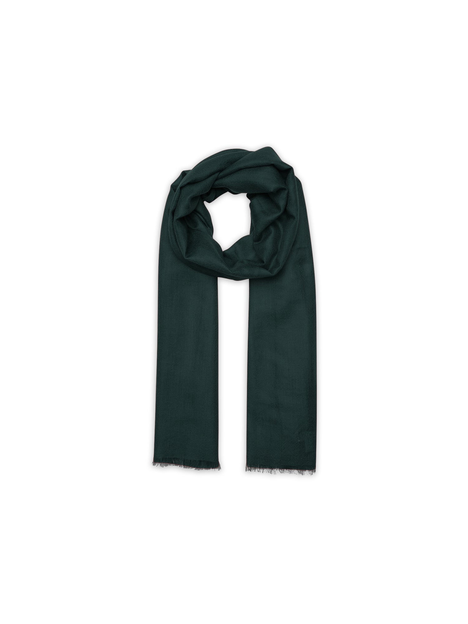 Woven Stole Liviero 210 X 75 Cm - Dark Green - 100% Cashmere - Unisex