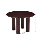 Nori - Table De Séjour Ronde - Laqué - Marron