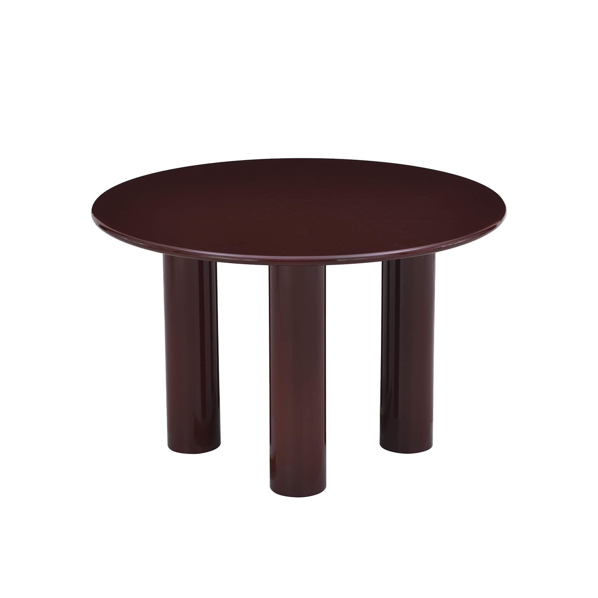 Nori - Table De Séjour Ronde - Laqué - Marron