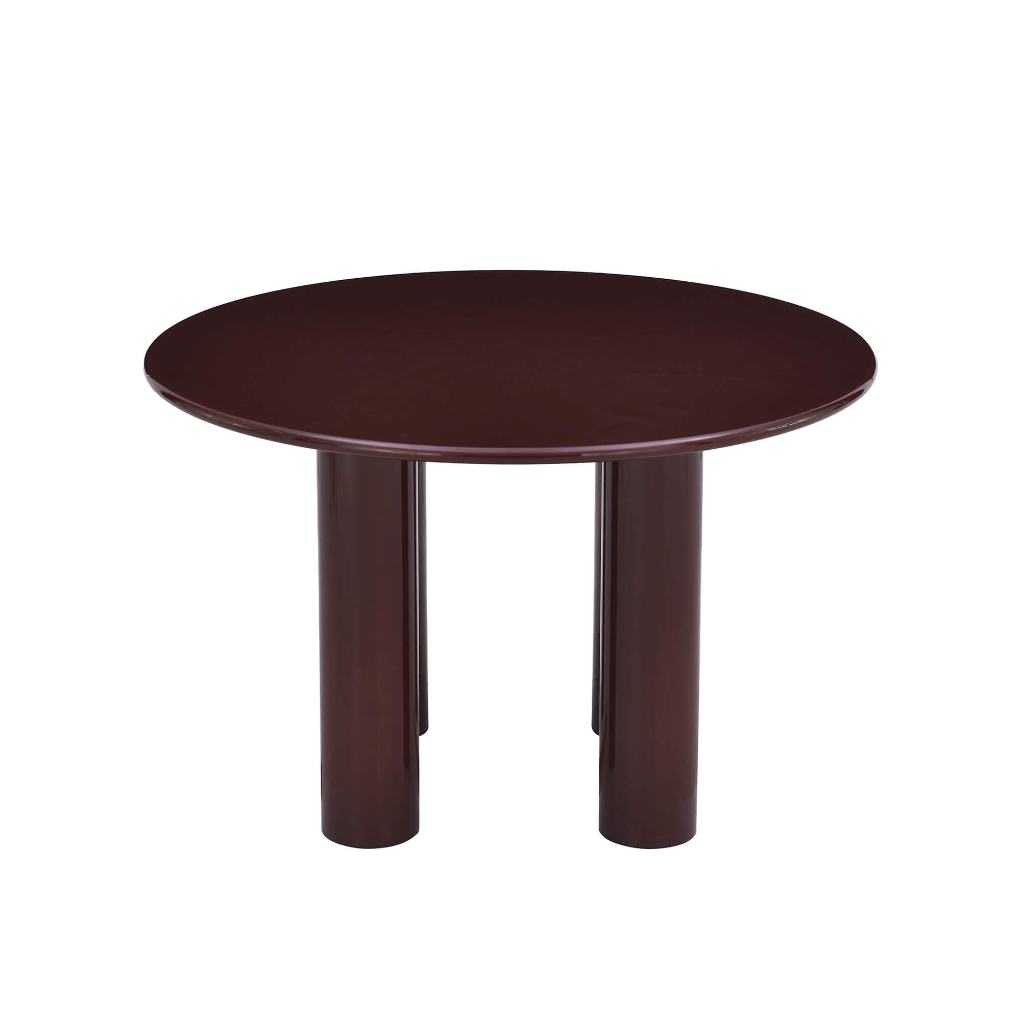 Nori - Table De Séjour Ronde - Laqué - Marron