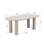 Nori - Table De Séjour - Laqué - Beige