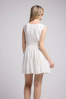 Vestido corto - Blanco