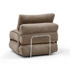Nyx - Fauteuil Convertible Compressé En Mousse 1 Place - Velours Côtelé - Gris