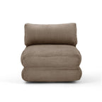 Nyx - Fauteuil Convertible Compressé En Mousse 1 Place - Velours Côtelé - Gris