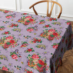 Mia - Nappe Carrée - En Coton - Lila