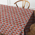 Suzie - Nappe Carrée - En Coton - Lila
