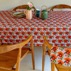 Suzie - Nappe Carrée - En Coton - Lila