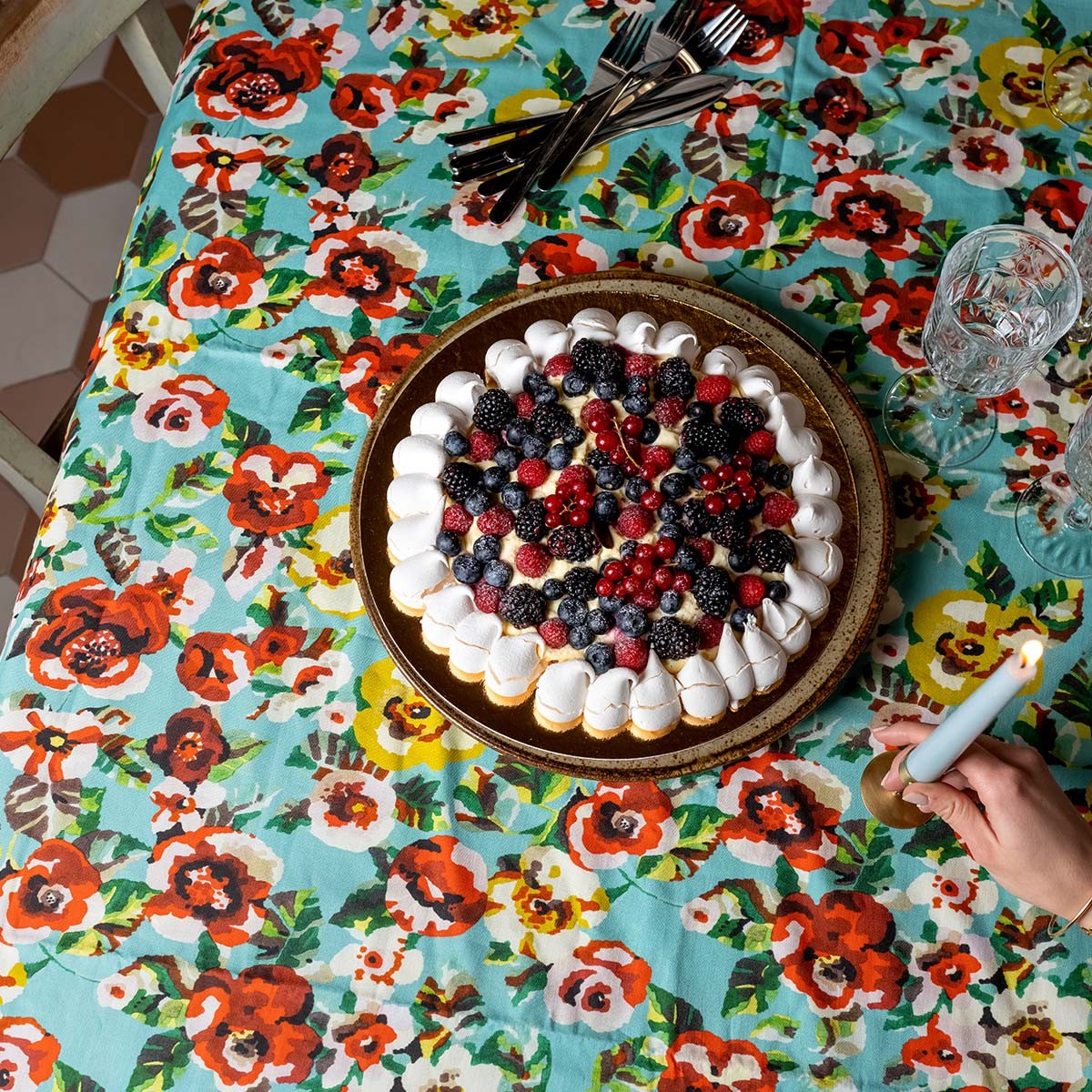 Rita - Nappe - En Coton - Turquoise