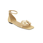 Narcissa Natural Flat Ankle Sandal