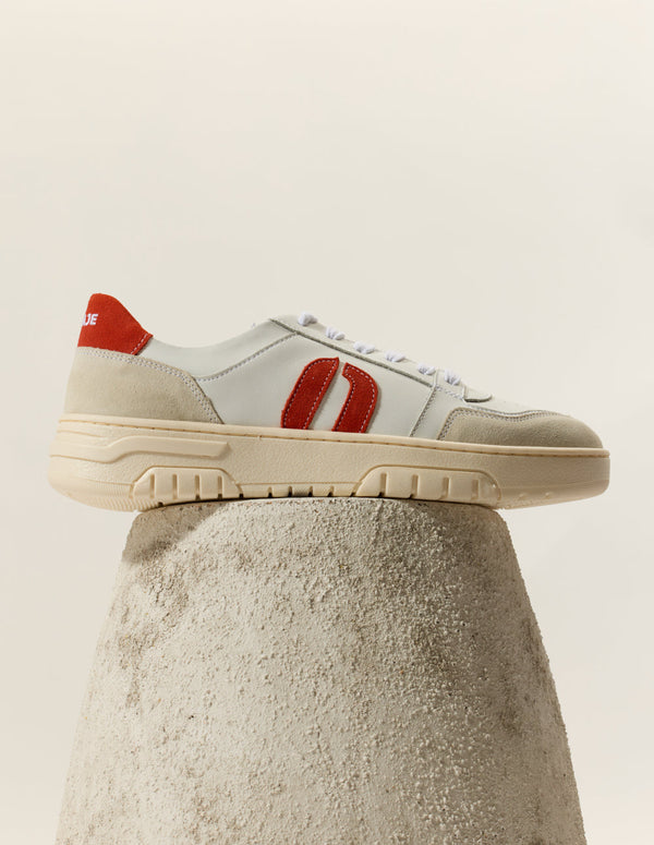 Nora Low Top Sneakers - White Orange - Women