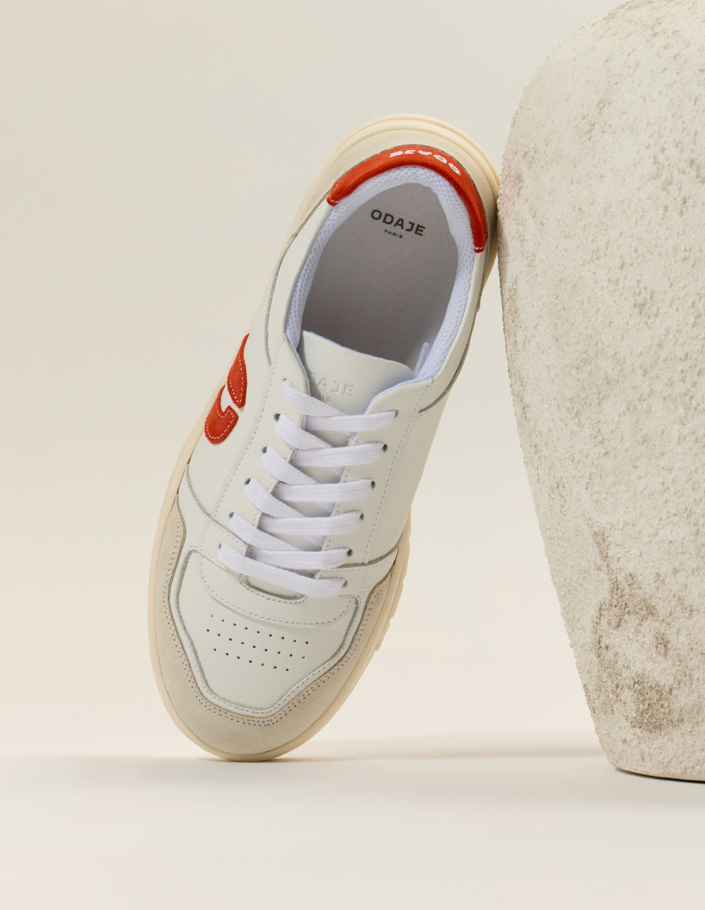Zapatillas bajas Nora - Blanco Naranja - Mujer