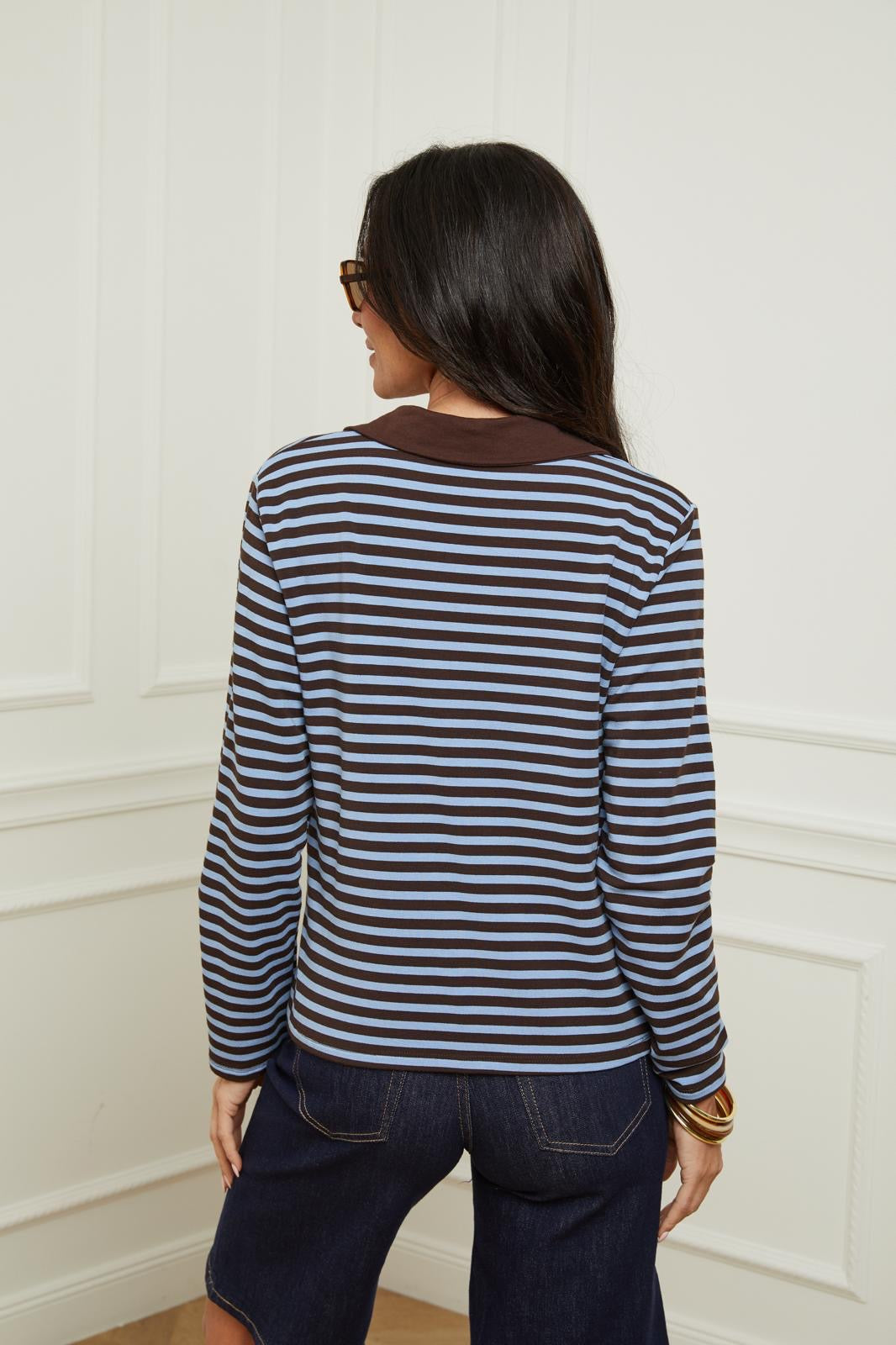 Polo Ml - Choco/Bleu