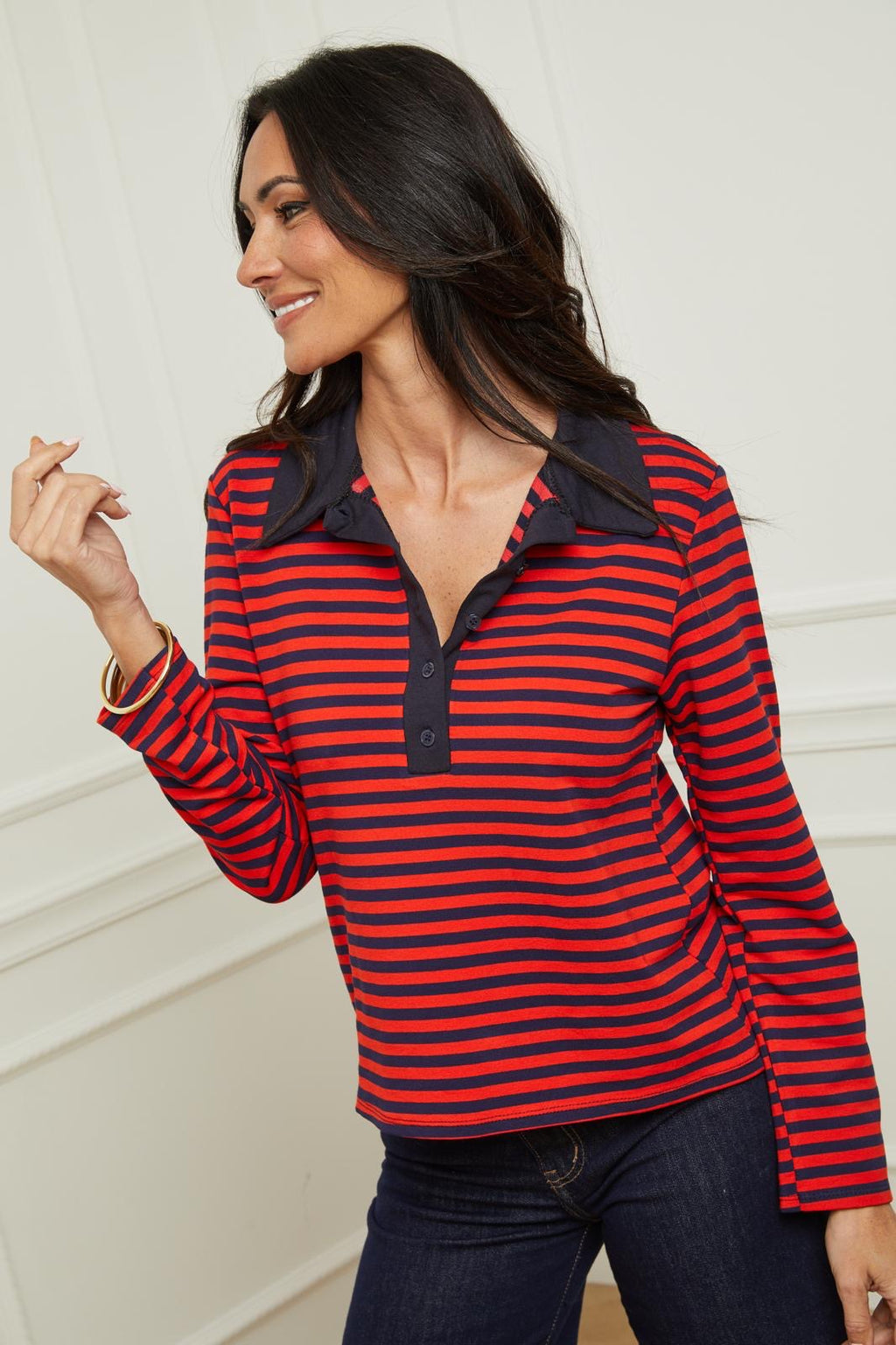 Polo Ml - Navy/Red