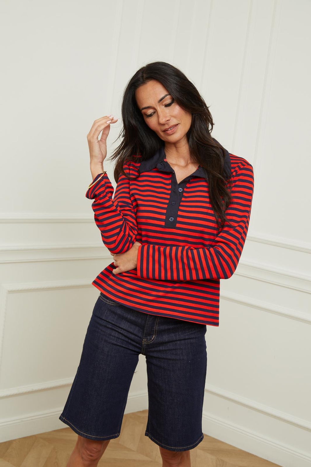 Polo Ml - Navy/Red