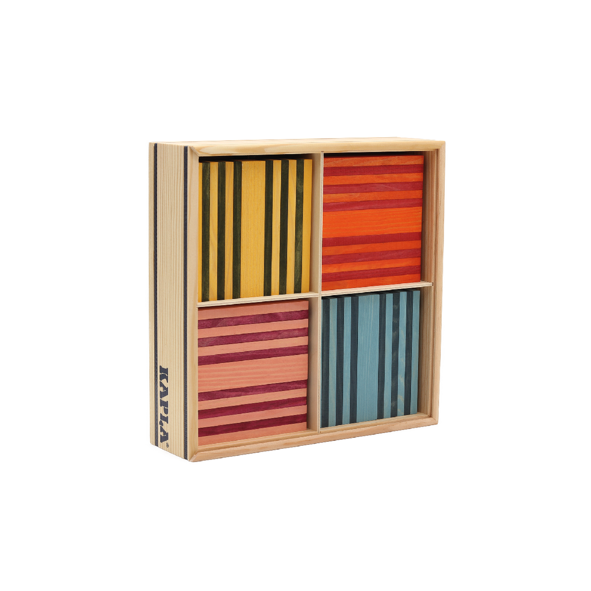 KAPLA - Coffret Octocolor - Rouge, Orange, Jaune, Vert, Bleu Clair, Bleu Foncé, Rose, Violet