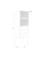 June 1 Porte 3 Tiroirs - Armoire - Chêne massif - Beige