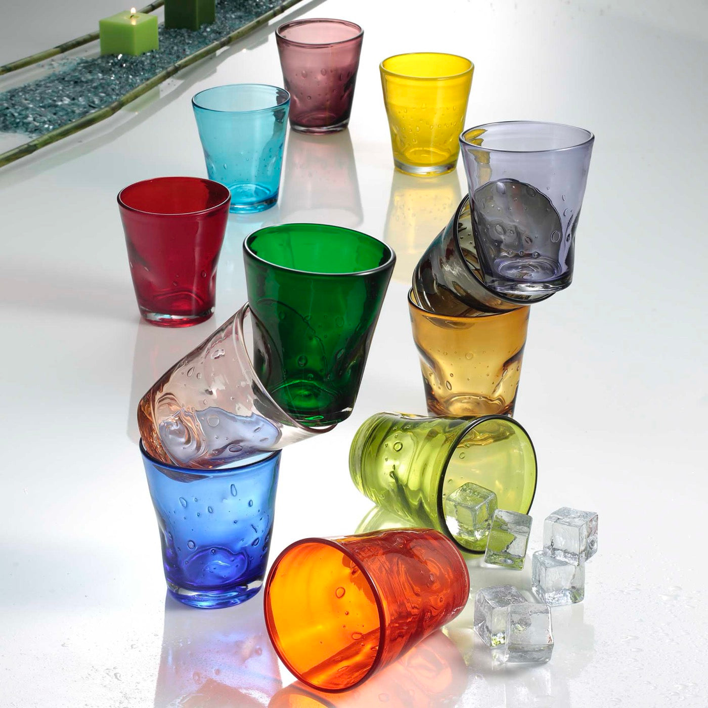 Eolo - Lot De 6 Verres À Eau - H10 Cm - Coloris Assortis