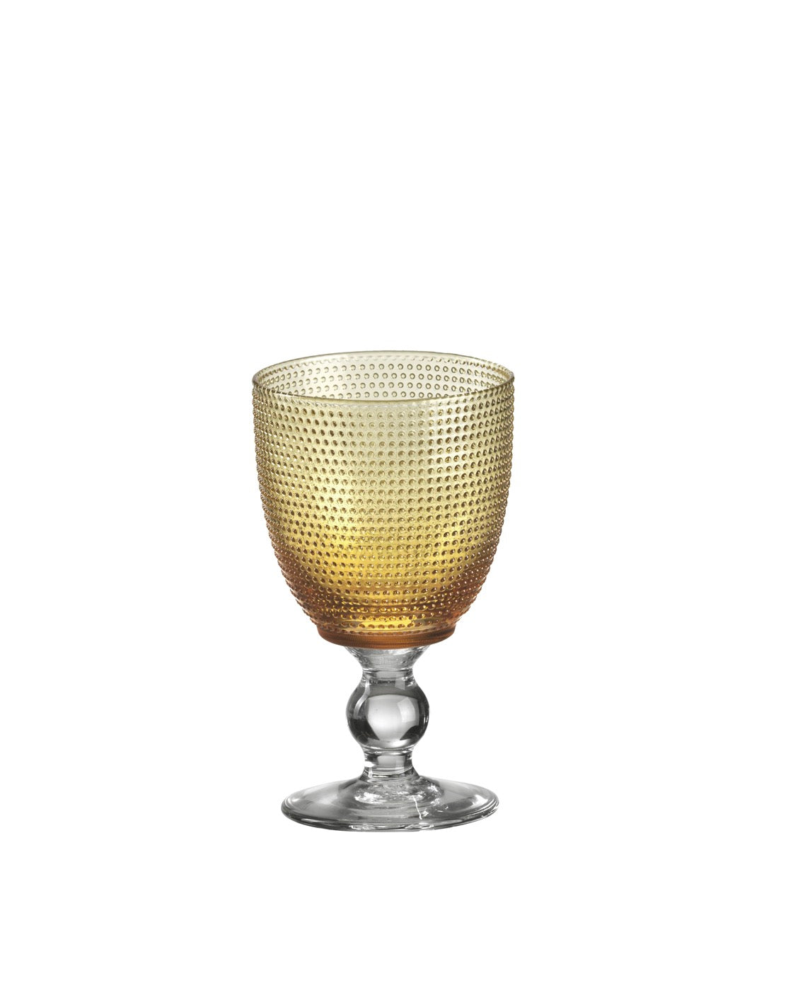 Trame - Lot De 6 Verres À Vin - H15 Cm - Ambre