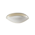 Burano - Coupelle - 20x12 Cm - Blanc Perle/Filet Platine