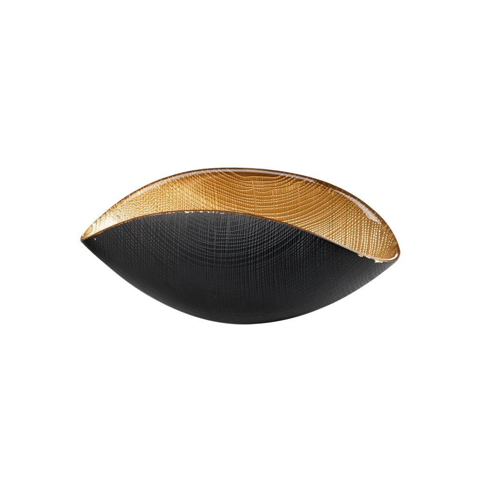 Burano - Coupelle - 20x12 Cm - Noir Mat/Or