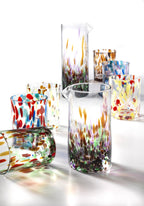 Banderoles - Lot De 6 Verres À Eau - H10 Cm - Coloris Assortis