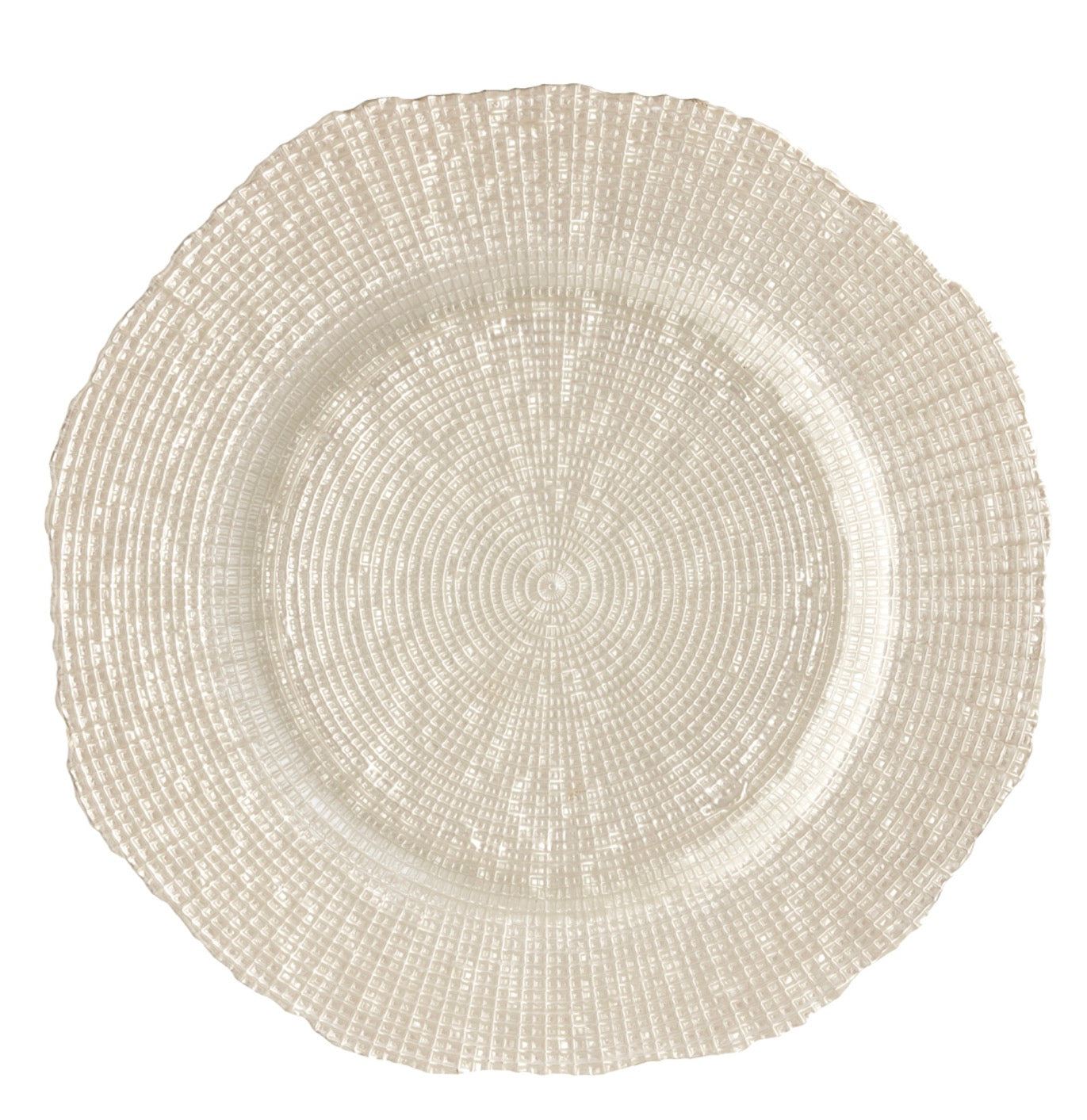 Aster - Sous-Assiette - Ø33 Cm - Perle/Argent