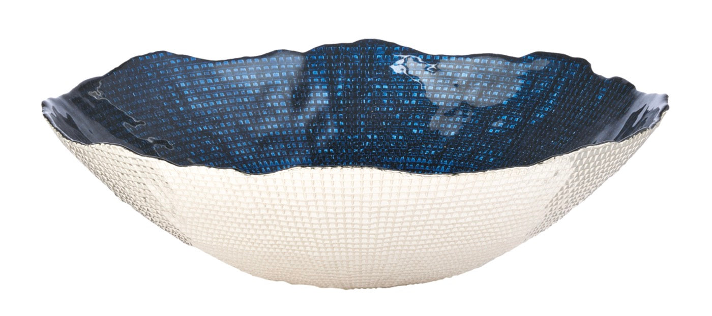 Aster - Centre De Table - Ø33 Cm - Bleu Orion/Argent