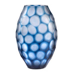 Geode - Vase Ovale - H31 Cm - Bleu