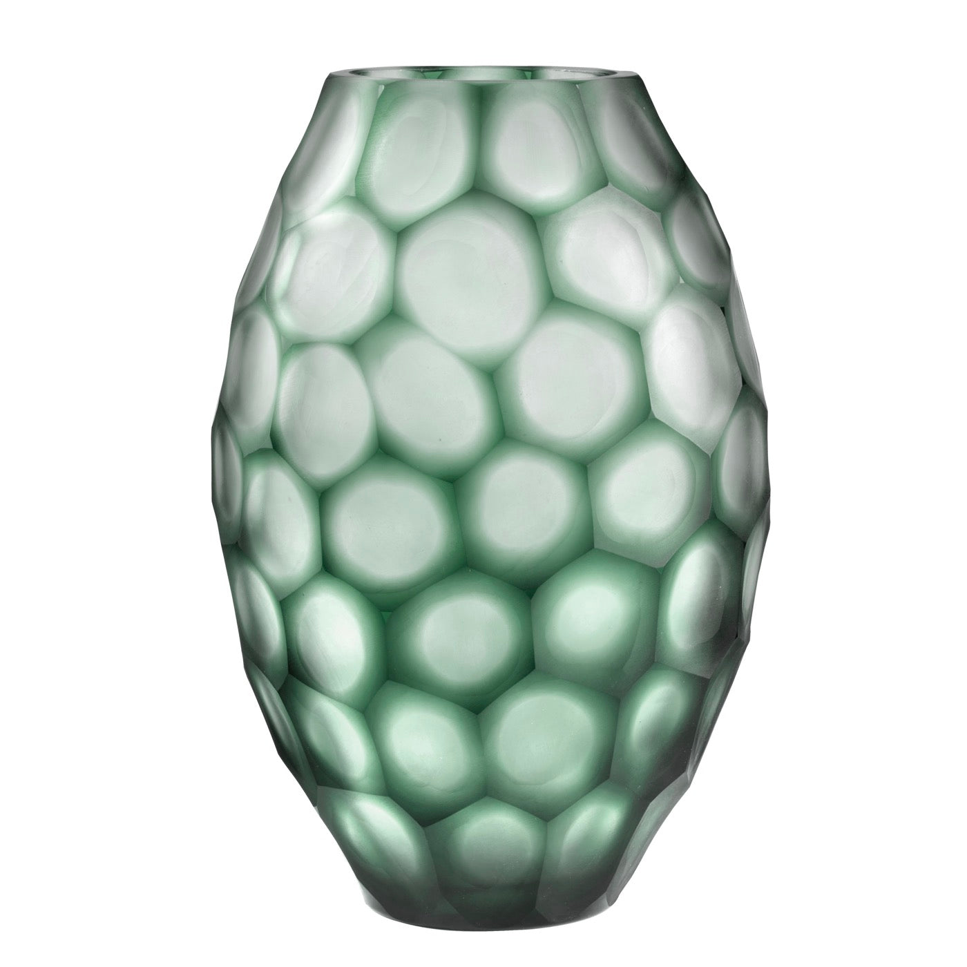 Geode - Vase Ovale - H31 Cm - Vert