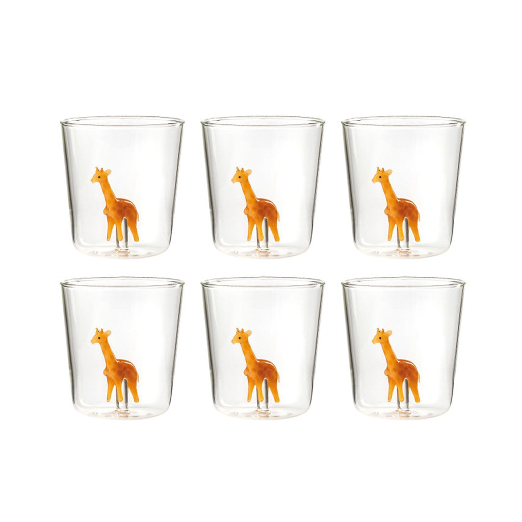Savana Family Madame Savane - Lot De 6 Verres Décorés - H9,3 Cm