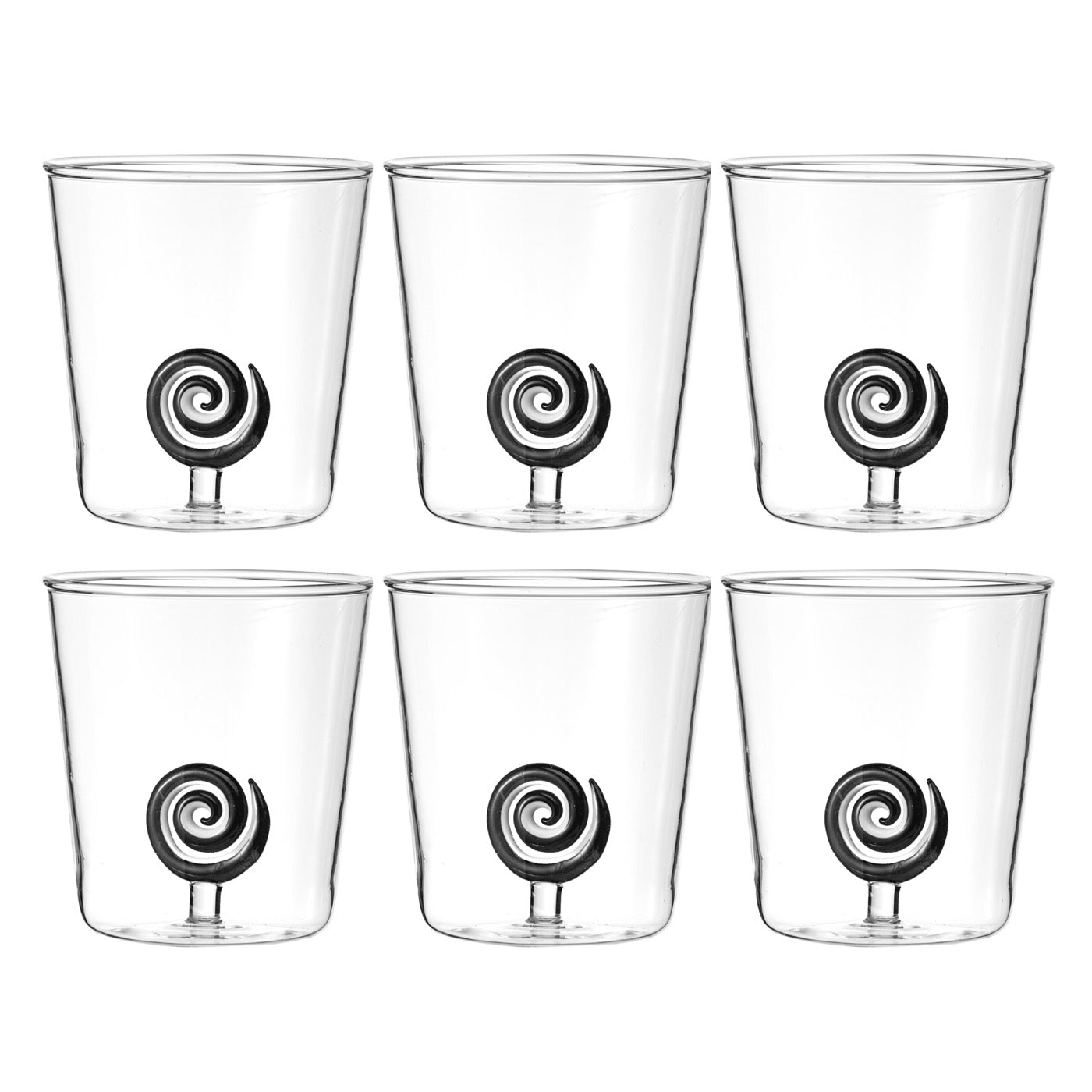 Candies Liquiroll - Lot De 6 Verres Décorés - H9,3 Cm