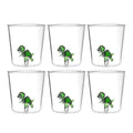 Dinos T-Rex - Lot De 6 Verres Décorés - H9,3 Cm