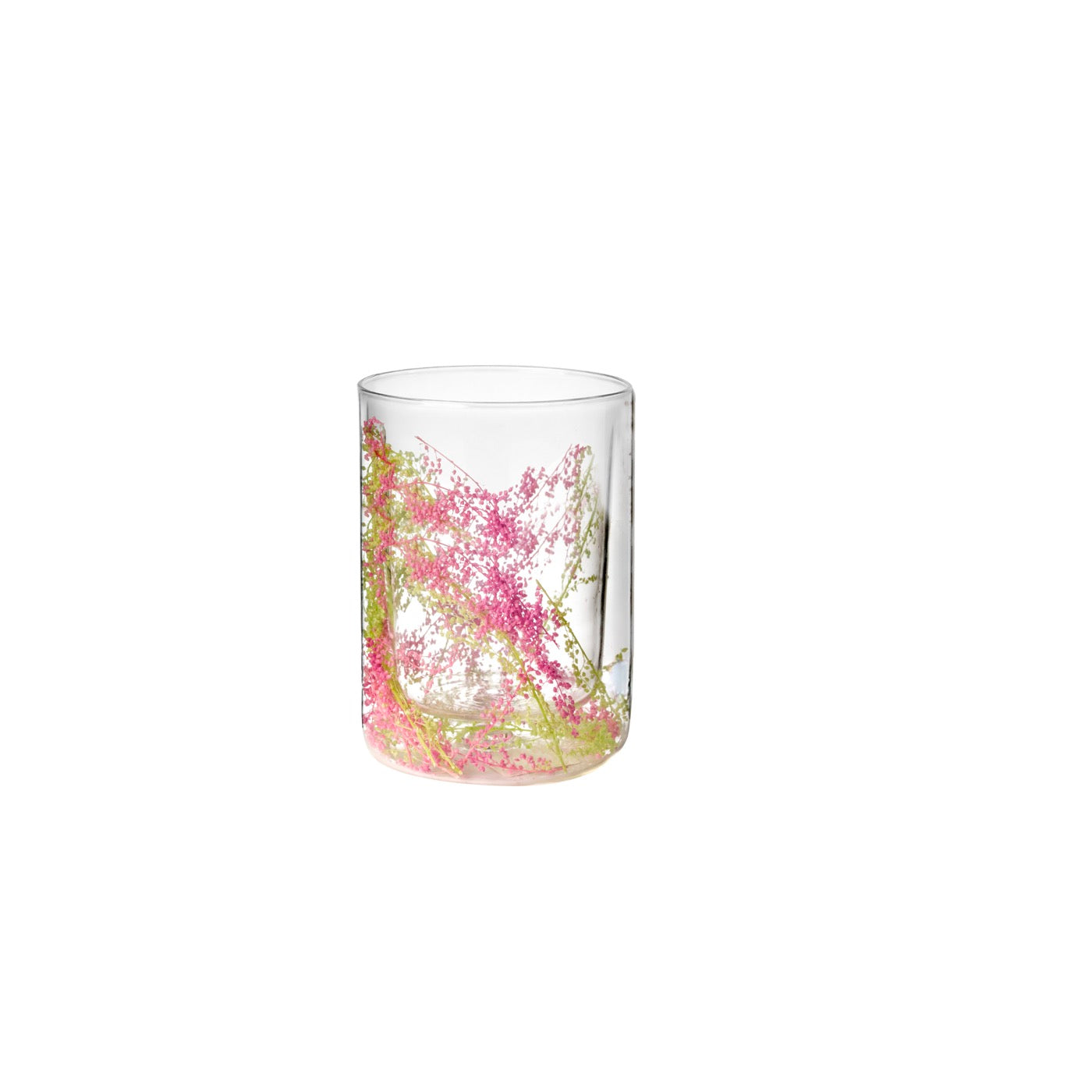 Flovers Twigs - Lot De 6 Verres - H10,5 Cm - Vert/Rose