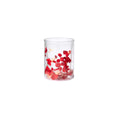 Flovers Petals - Lot De 6 Verres - H10,5 Cm - Blanc/Rouge