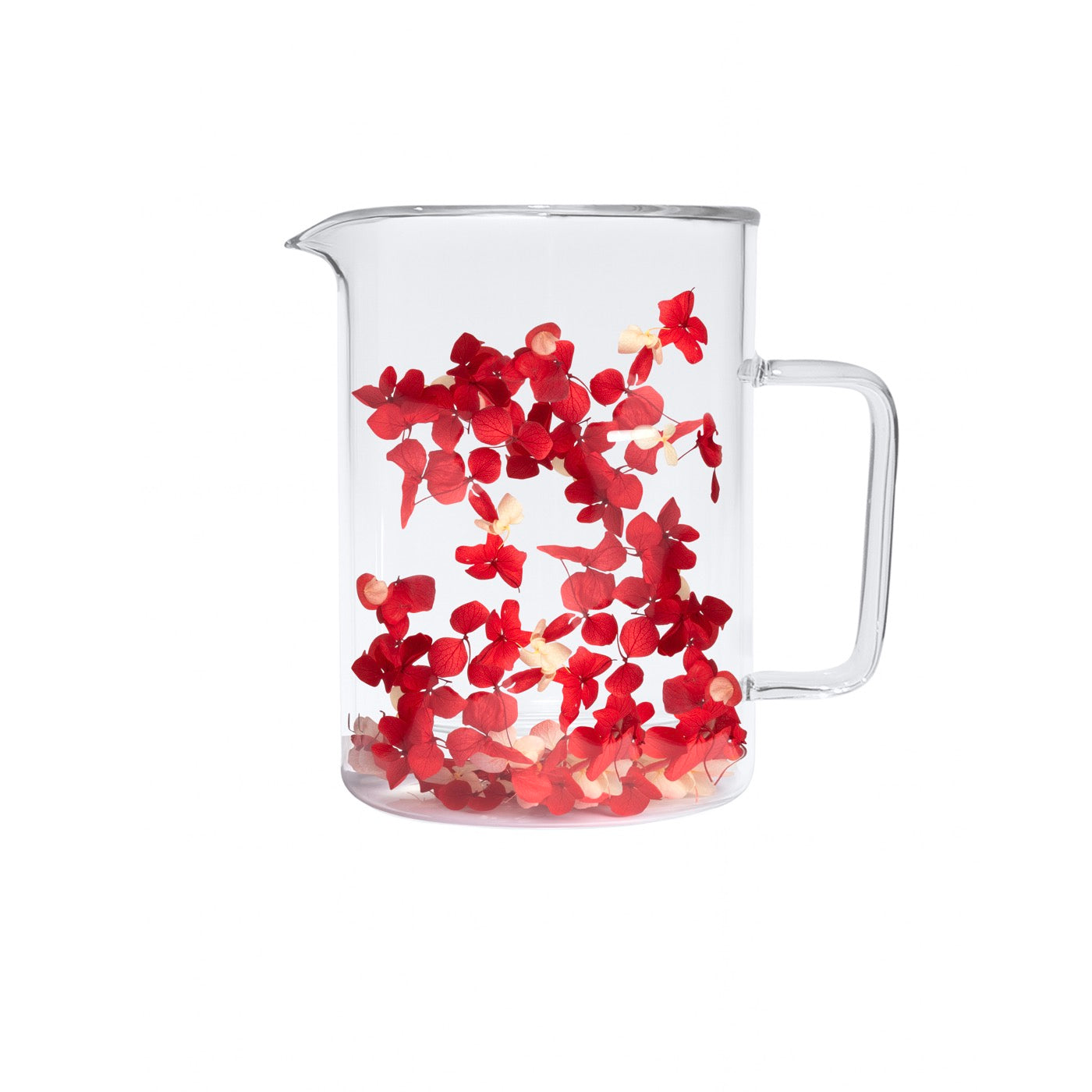 Flovers Petals - Carafe - 1,1 L H17 Cm - Blanc/Rouge