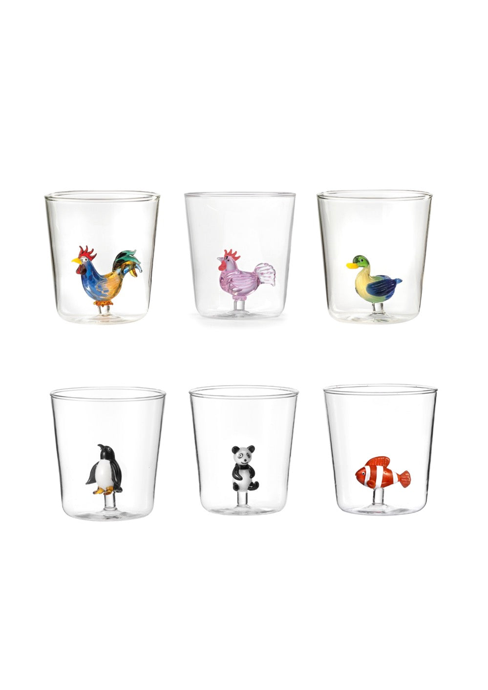 Pet Friends Mix 6 - Lot De 6 Verres Décorés