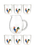 Pet Friends Mix 10 - Lot De 7 Pièces (6 Verres + Carafe)