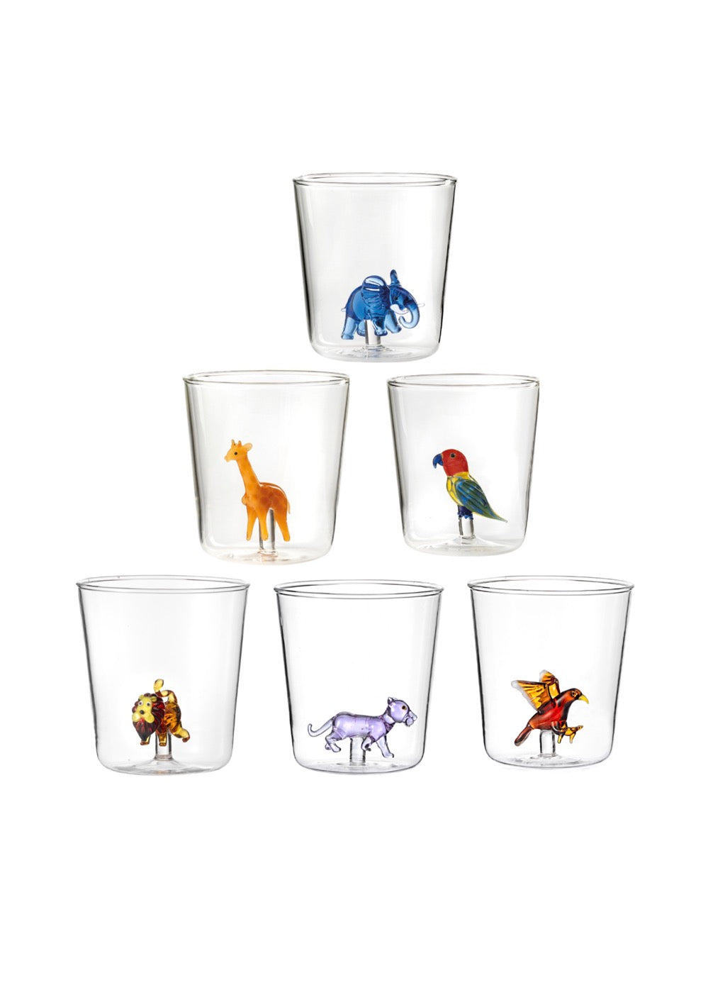 Savana Family Mix 5 - Lot De 6 Verres Décorés