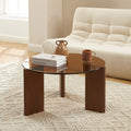 Olie - Coffee Table - Caramel And Walnut Veneer