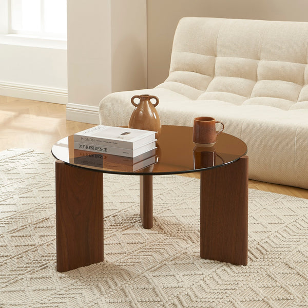 Olie - Table Basse - Verre Trempé - Orange