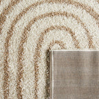 Shaggy Rug Olympe 1066 - Geometric Pattern - Beige - Indoor