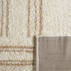 Shaggy Rug Olympe 1068 - Geometric Pattern - Beige - Indoor