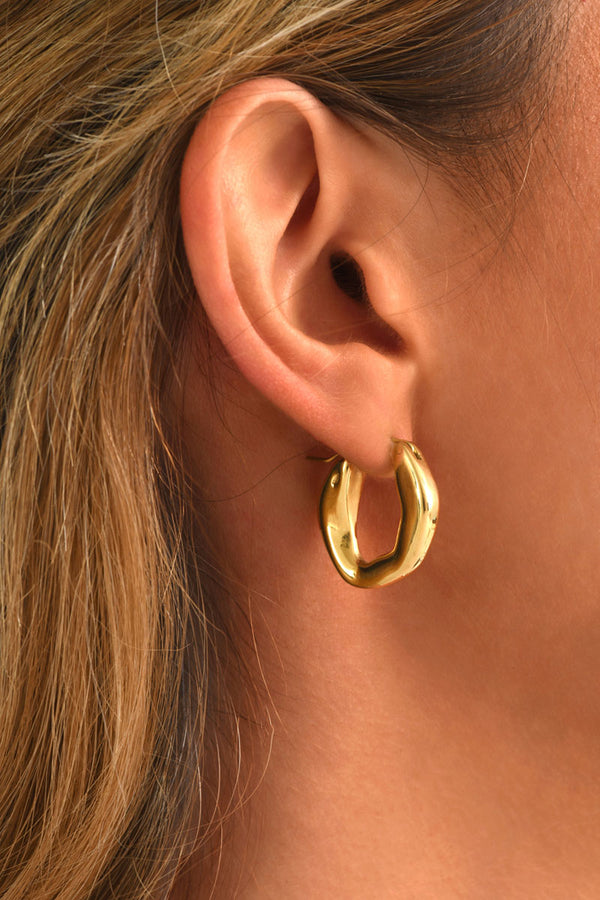 Olympe Golden Hoop Earrings