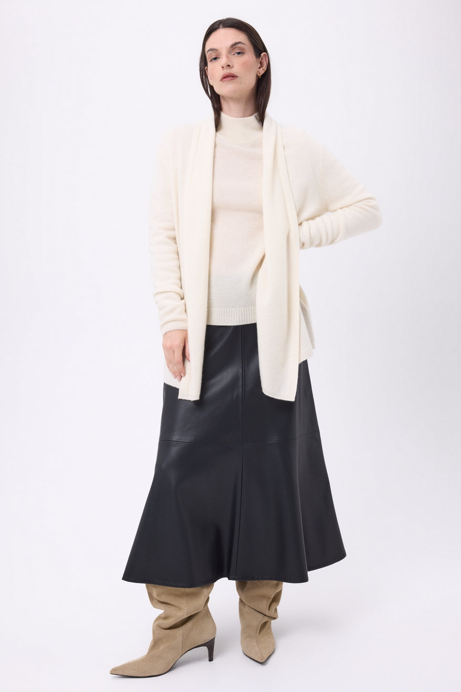 Gilet Tubolare Ophelia - Bianco - Donna - 100% Cashmere